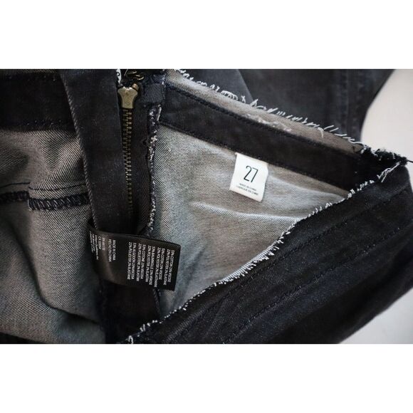 BDG x Urban Outfitters OB1496287 Women's Sz 27 Black Ruched Dipped V Flare Jeans - Picture 3 of 10